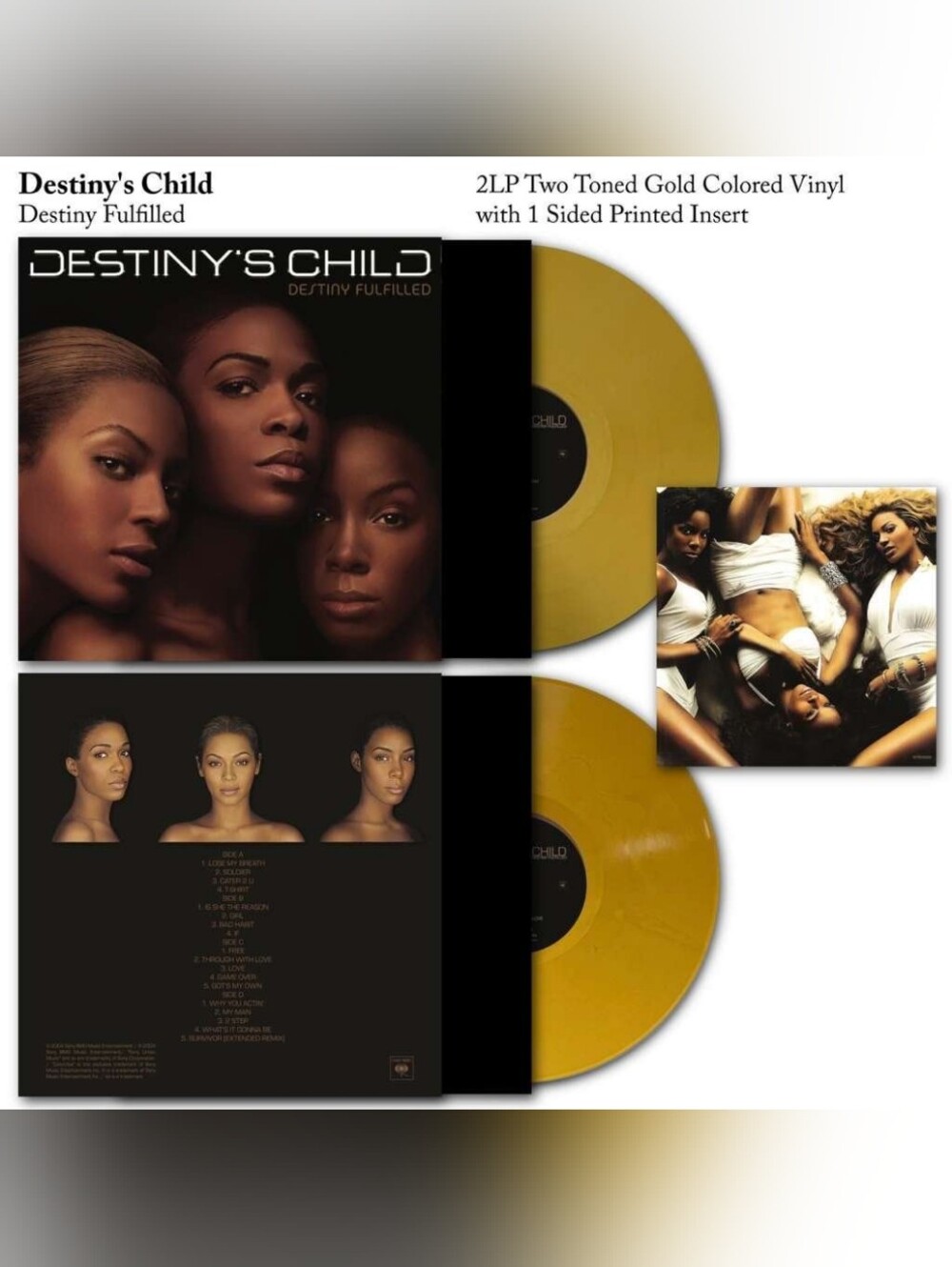 Destiny's Child "Destiny Fulfilled" Gold Colored Vinyl 2LP